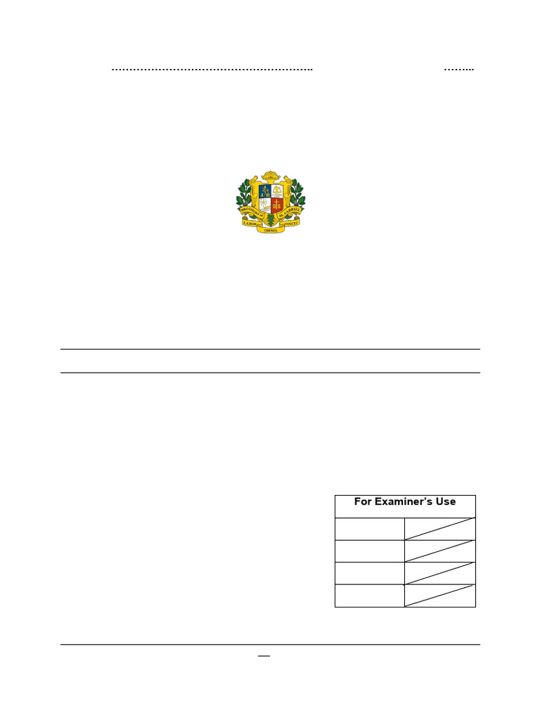 AES 4NA Science Chemistry P4 Question Paper 2023 | PDF