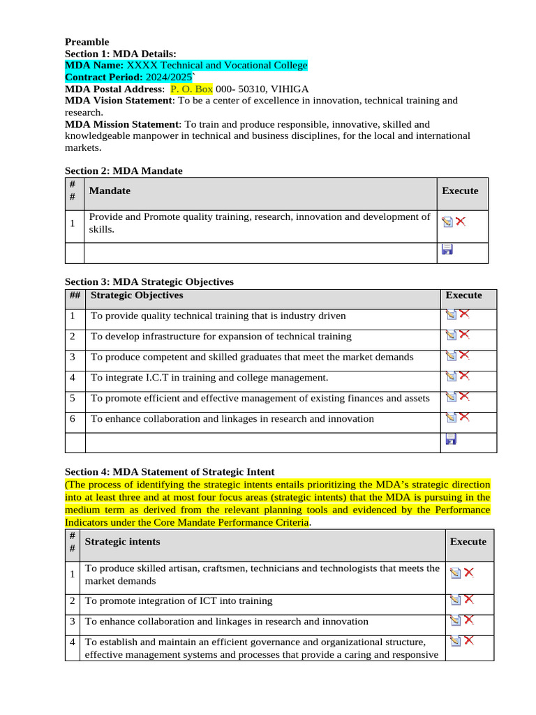 PC Target Matrix For 2024-25 | PDF