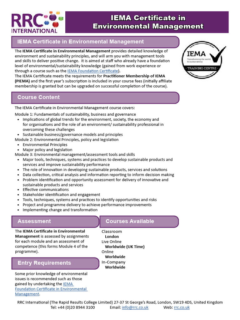 Rrcuk - Iema Cem Datasheet v24 | PDF