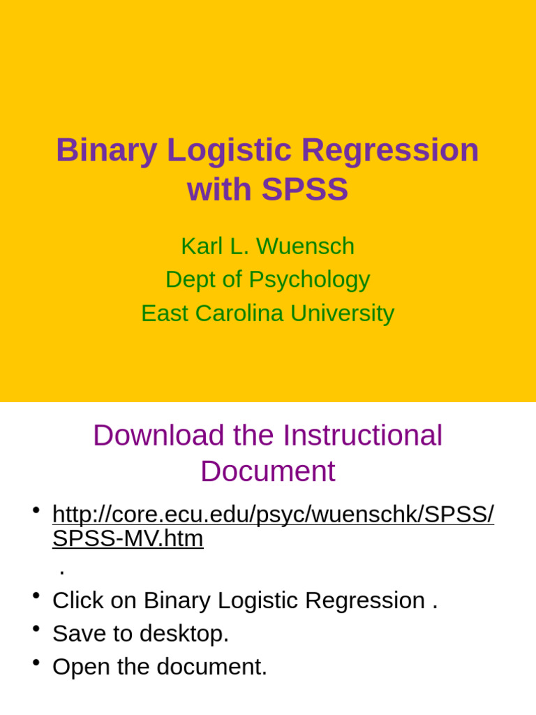 Binary Logistic | PDF