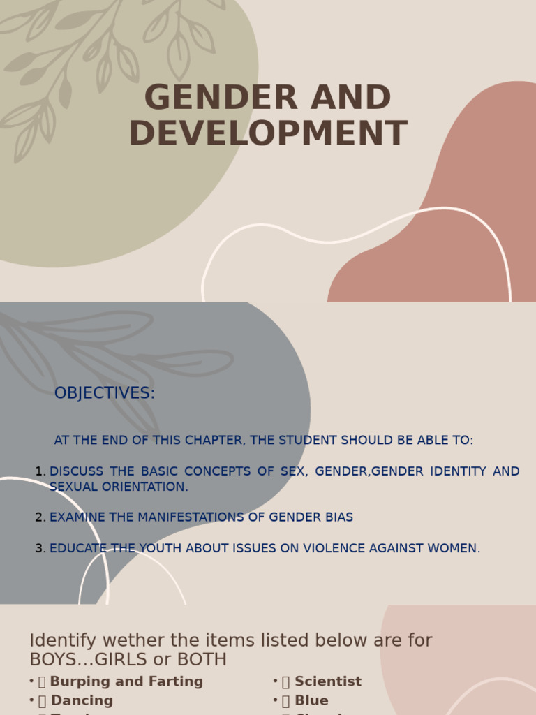 Gender and Development | PDF