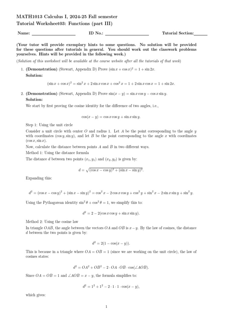 1013 wksht03 LaTex Solution | PDF