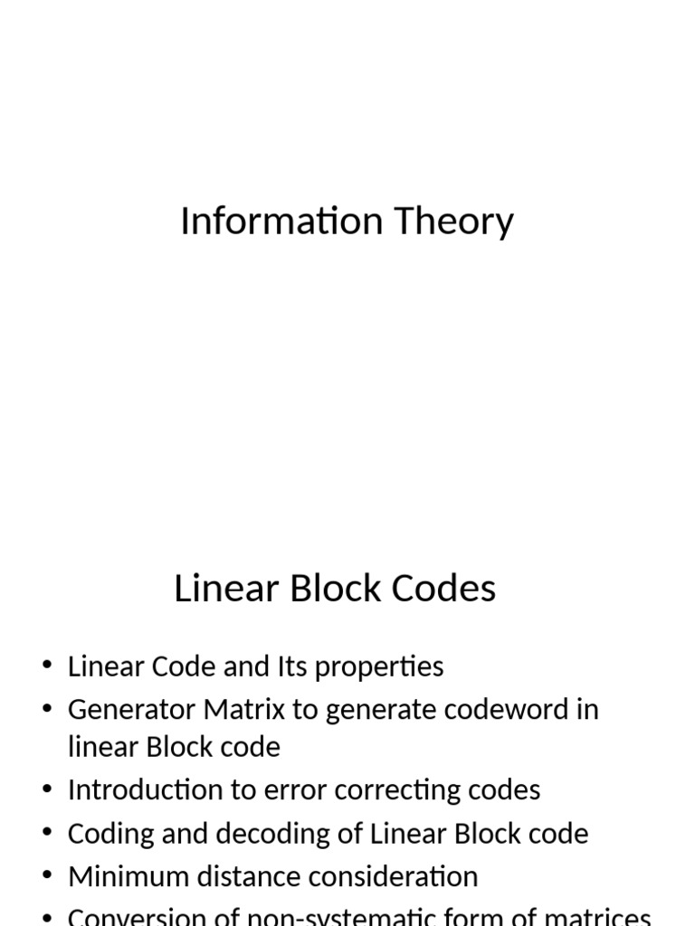 Linea Block Codes | PDF