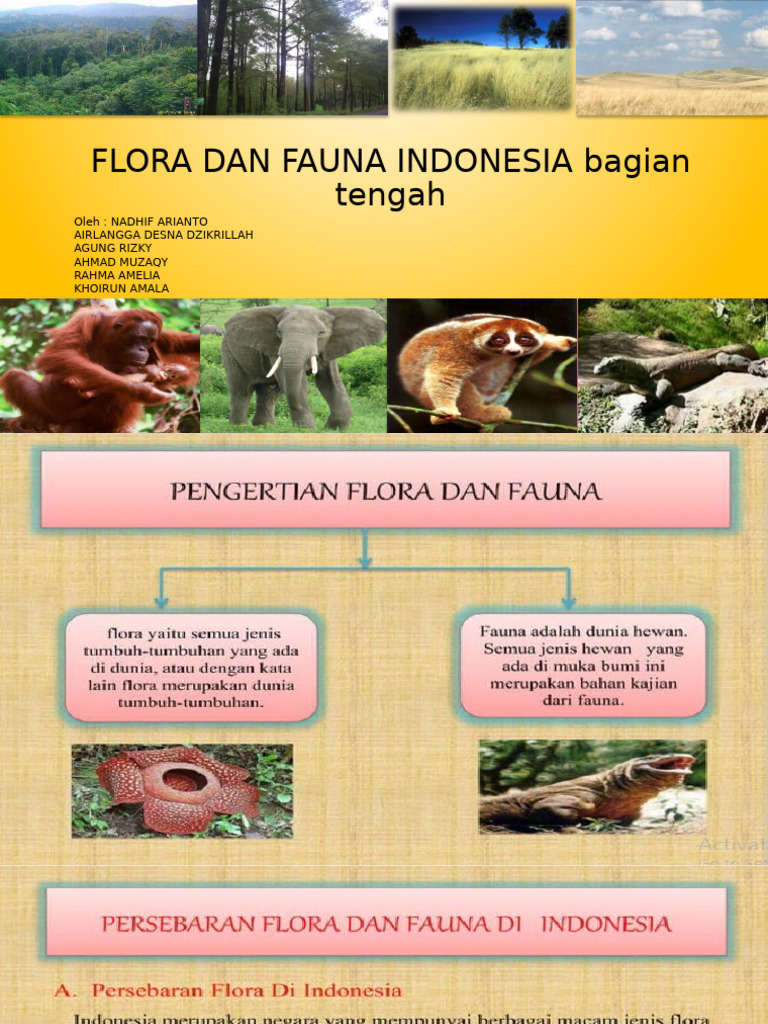 Ppt Flora Dan Fauna Indonesia | PDF