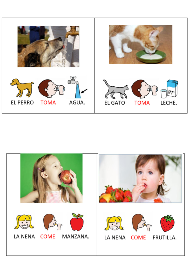 Libro de Frases Simples Con Pictogramas PDF | PDF