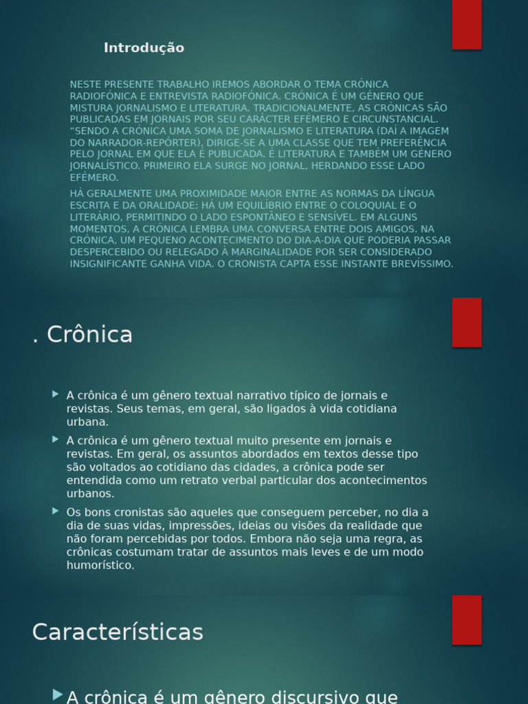 Apresentacao de Entrevista Radiofonica | PDF