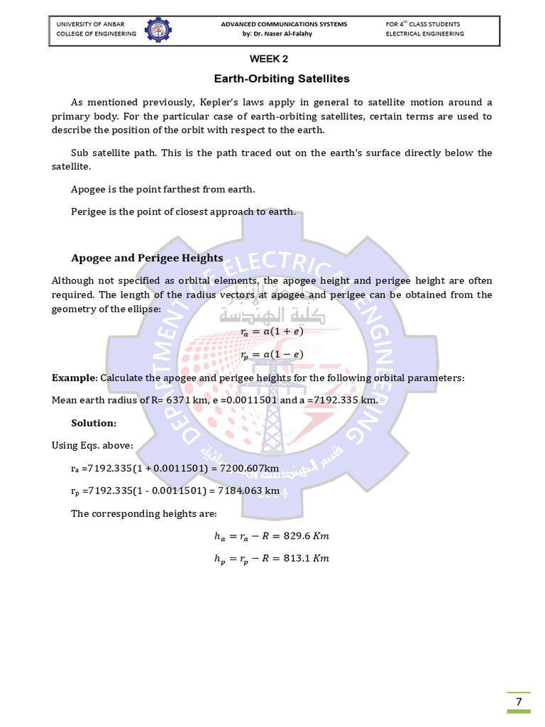 Apogee and Perigee | PDF