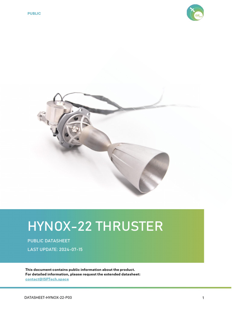 Datasheet Isptech Hynox 22n Thruster Hynox 22 GXKRMQ | PDF