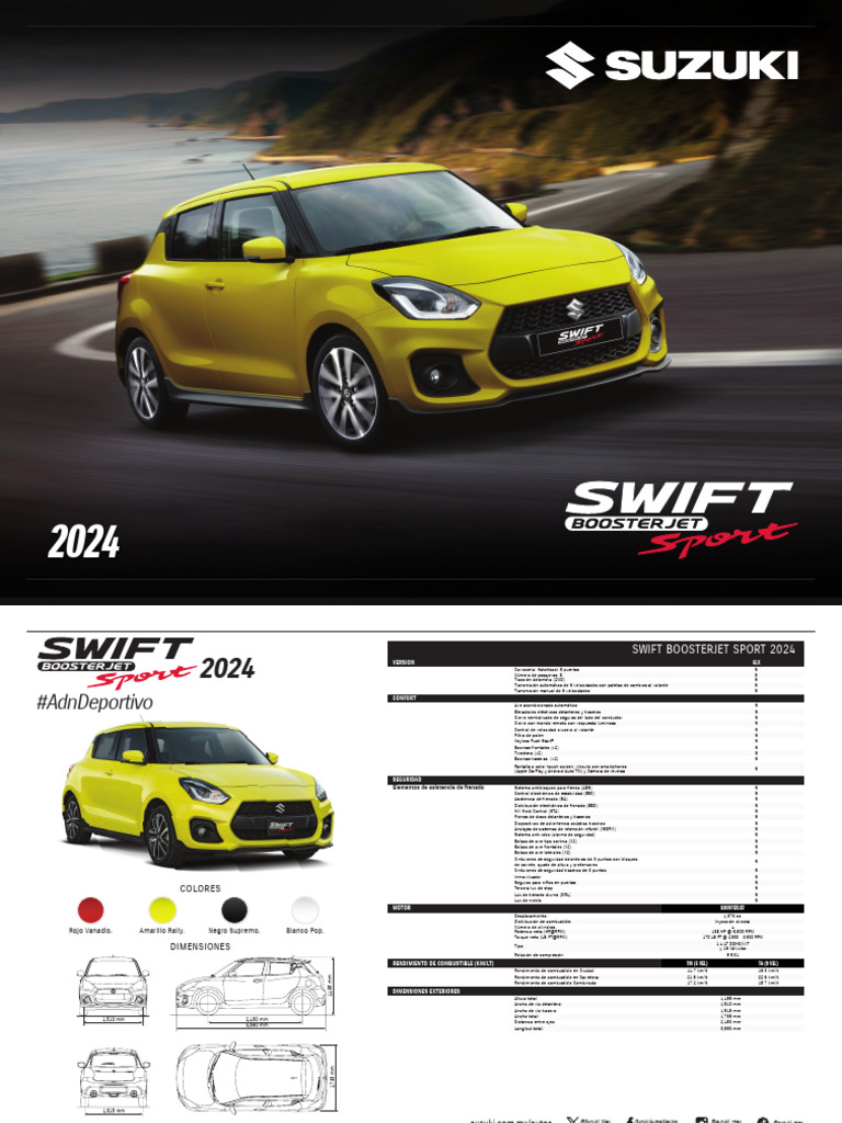 Suzuki Ficha Tecnica Swift Sport | PDF