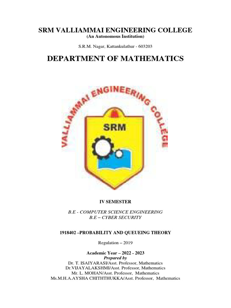 Probability Queueing Theory | PDF