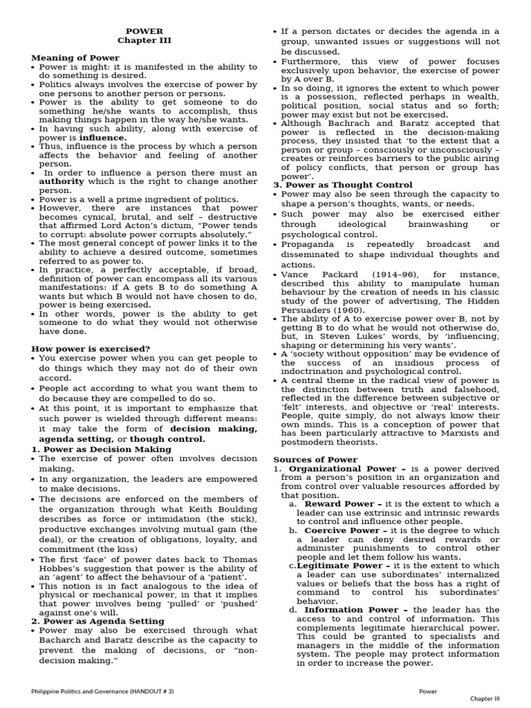 PPG Handout 3 Power | PDF