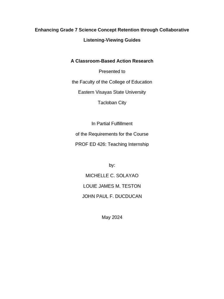 CBAR Internship | PDF