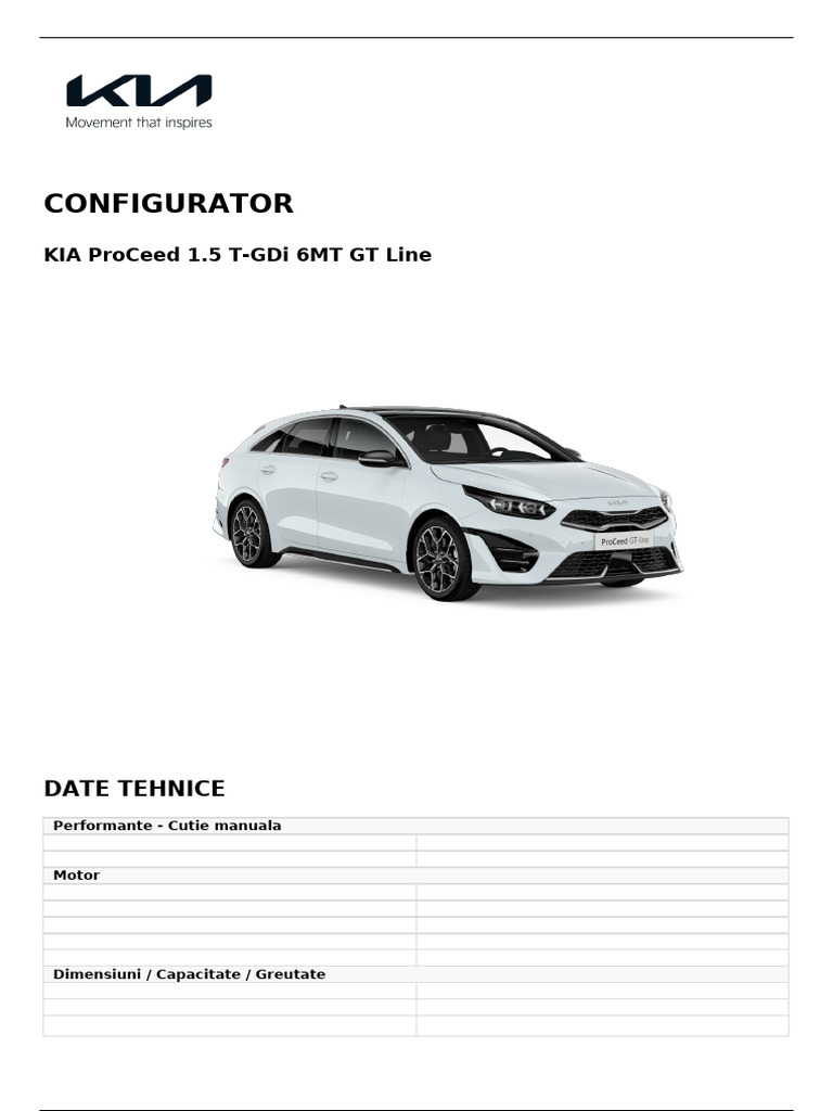 Kia Auto Configuration | PDF