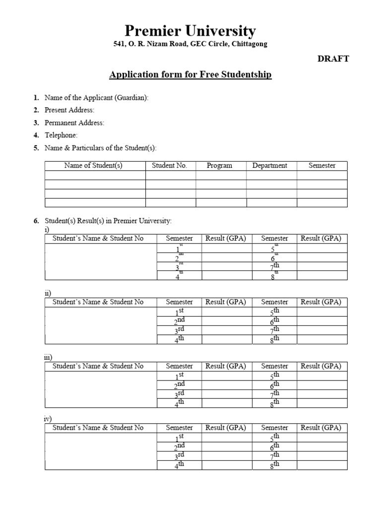 Poor Fund Form | PDF