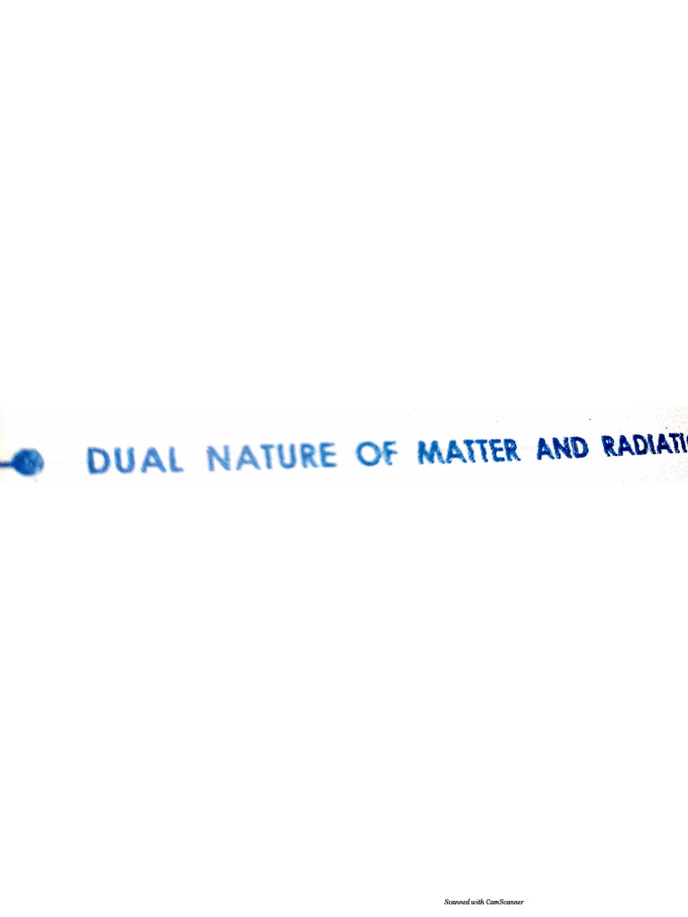 Dual Nature | PDF