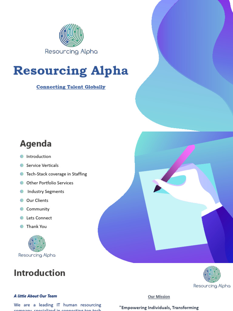 Alpha Resourcing Presentation v1.1 | PDF