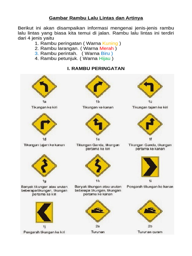 02 Gambar Rambu Rambu Lalulintas | PDF