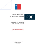 Bases Curriculares de Chile 2012 - Historia Geografía y Ciencias Sociales
