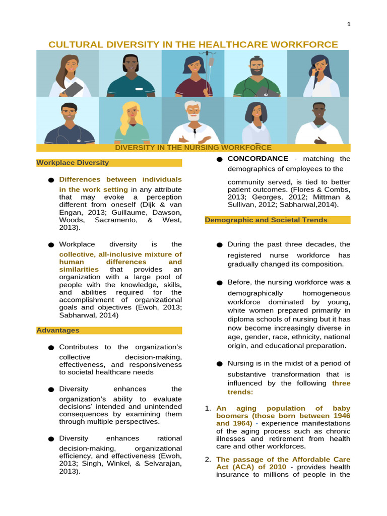 Cultural Diversity in The Healthcare Workforce | PDF