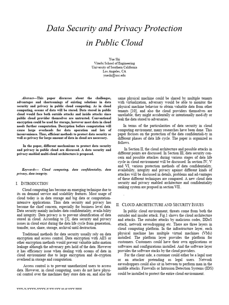 Data Security and Privacy Protection | PDF