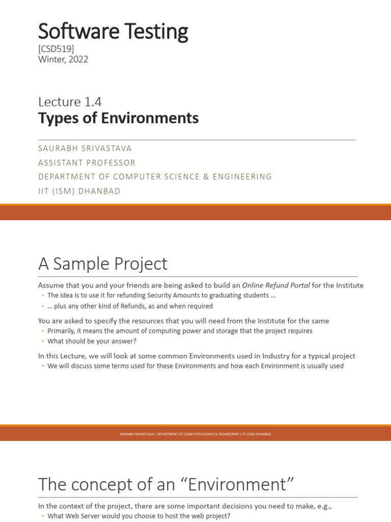 1.4 Types of Environments | PDF