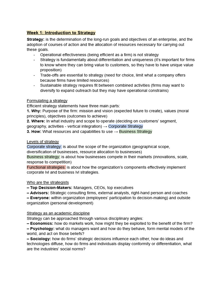 Business Strategy | PDF