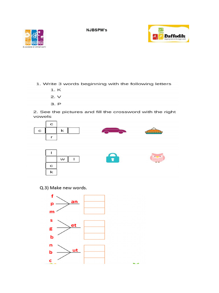 English Practice Worksheets for Kids | PDF | Foreign Language Studies