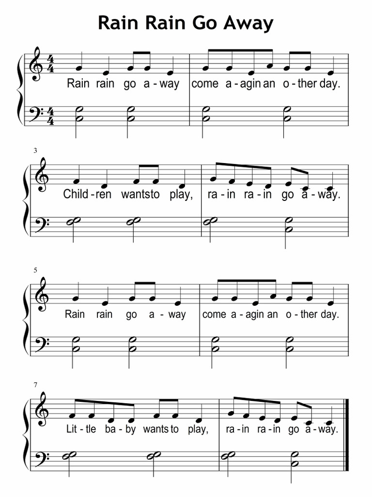 Rain Rain Go Away | PDF