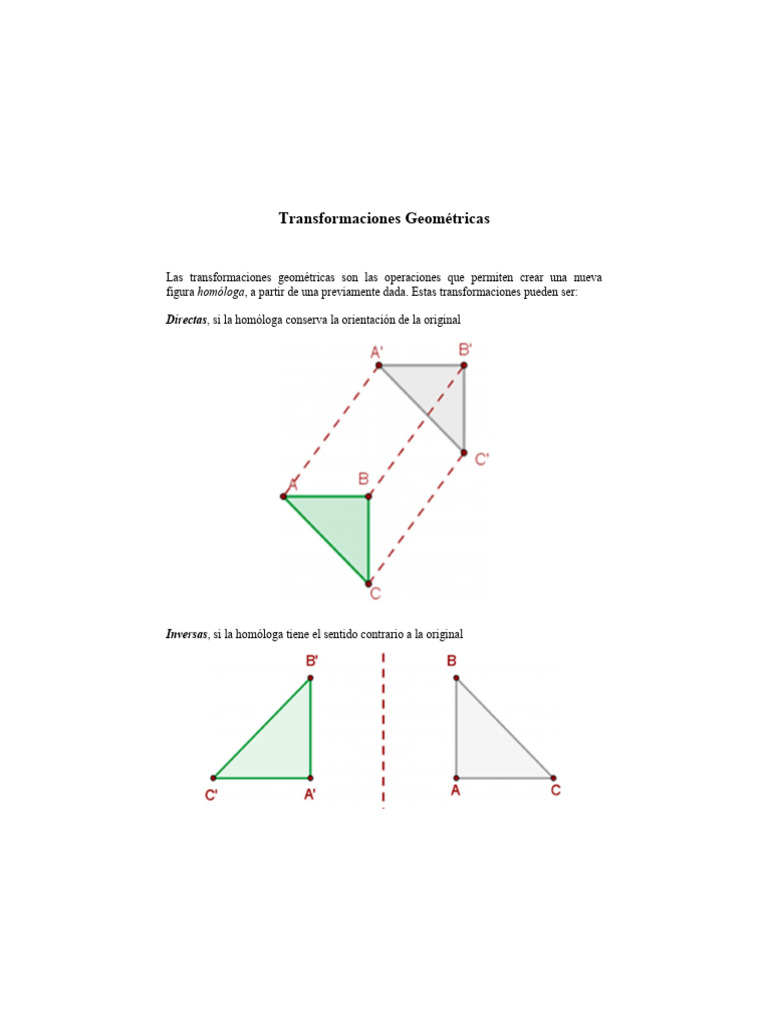 Abrir Abrir Transformaciones Geométricas PDF | PDF