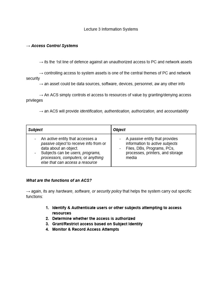 Lecture 3 Information Security | PDF