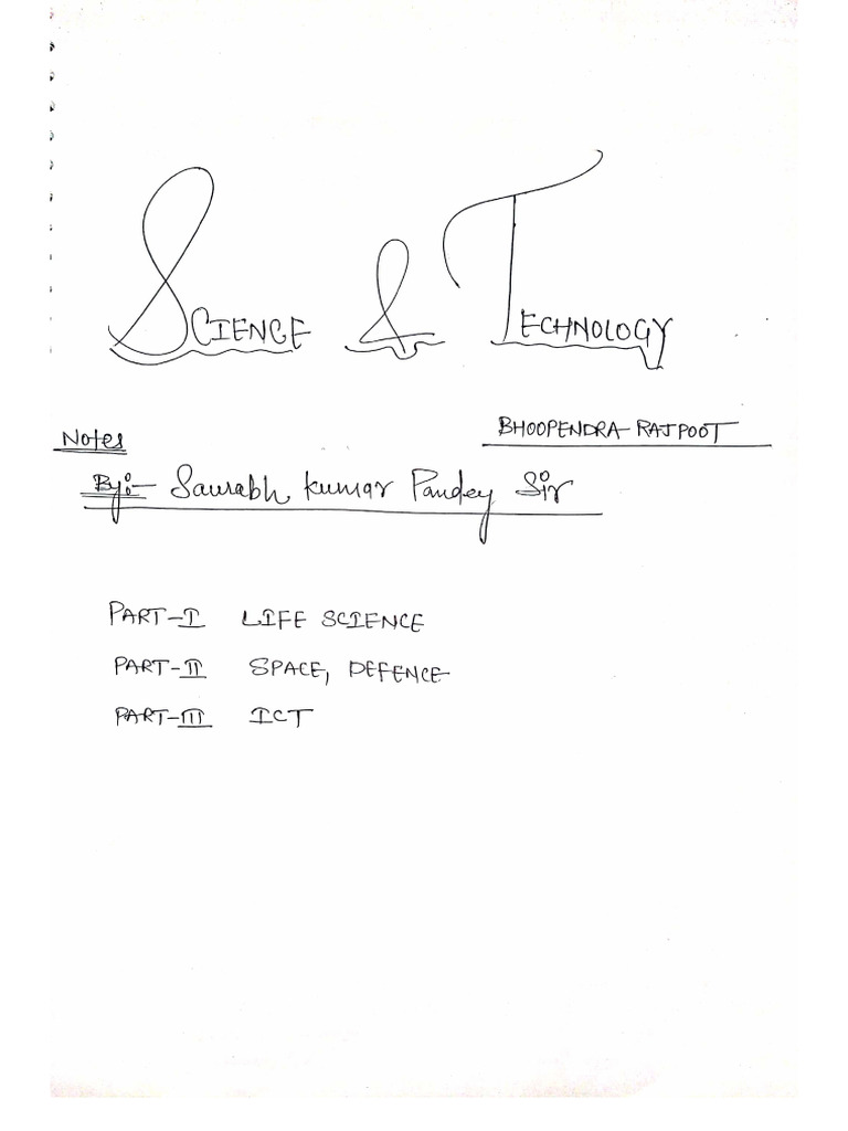 Science - Technology Notes | PDF