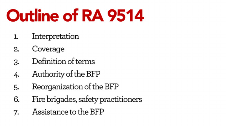 RA 9514 Outline of 9514 | PDF