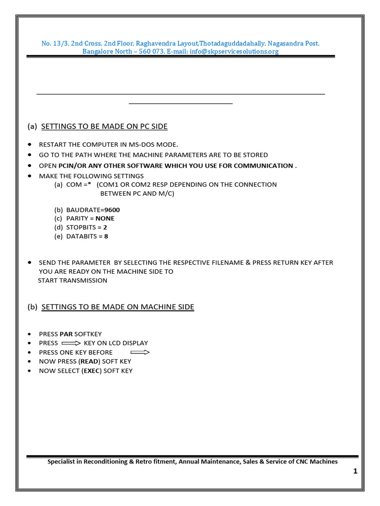 Procedure To Upload PMC Parameters | PDF