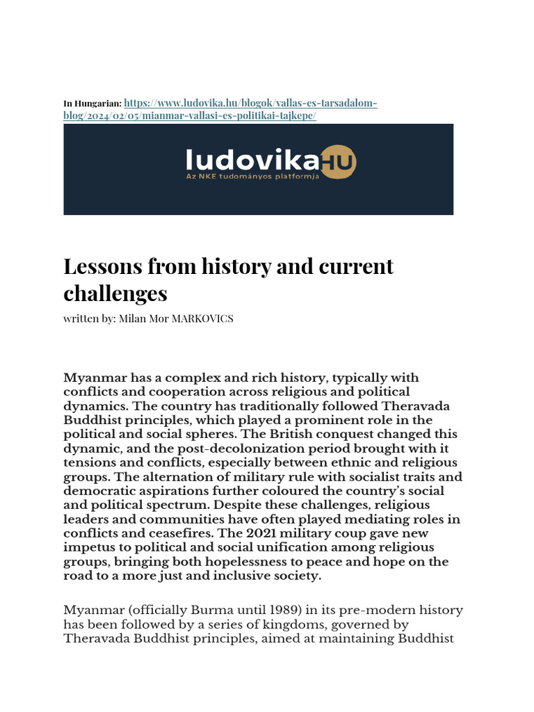 Lessons From History and Current Challen | PDF