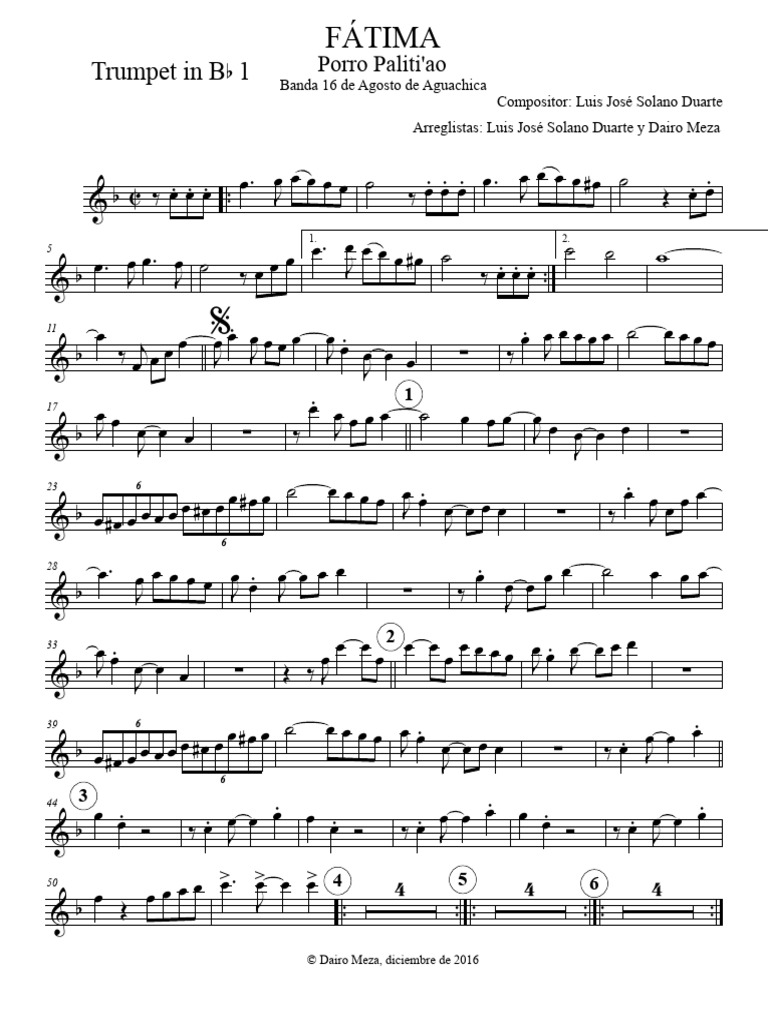 Fátima - Trumpet in BB 1 | PDF