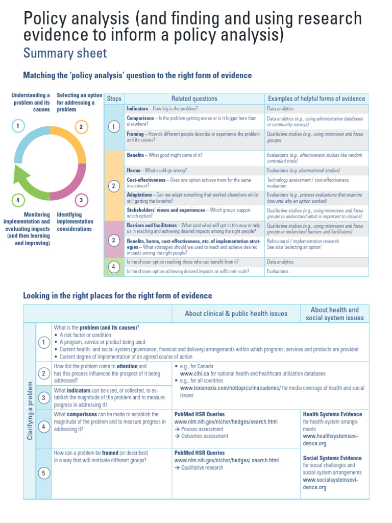 2 Policy-Analysis9 Summary-Sheet HANDOUT v6 | PDF
