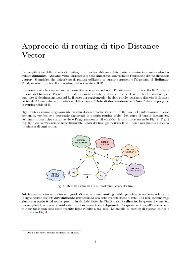 4 ApproccioDistanceVector | PDF