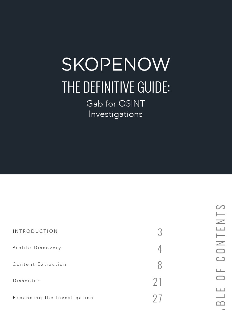 The Definitive Guide Gab For Osint Investigations 1410252 | PDF