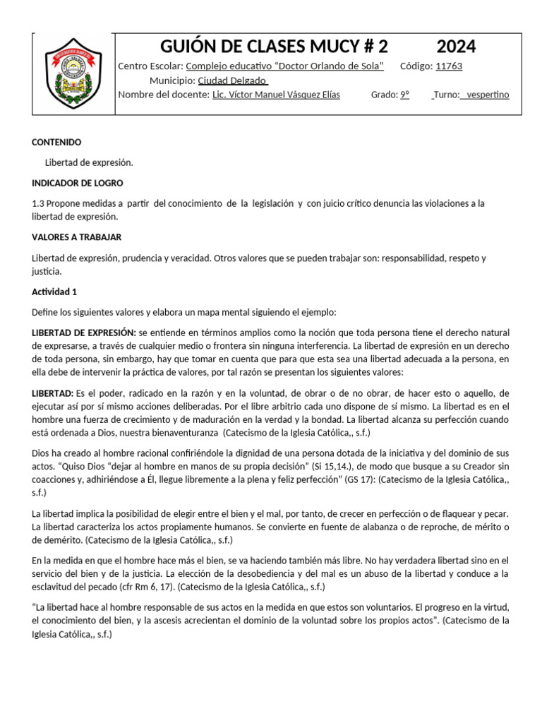 Guión de Clases Mucy 2 | PDF