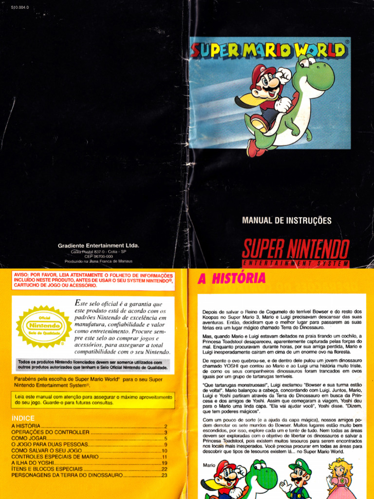 Super - Mario - World - Snes - Gradiente (Mais Qualidade) | PDF