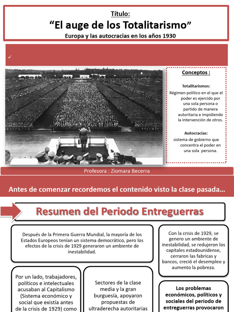 Auge de Totalitarismos en Europa | PDF | Totalitarismo | Alemania nazi