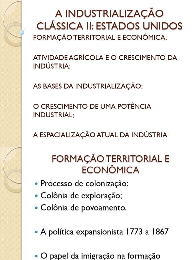 A Industrialização Clássica II PDF | PDF