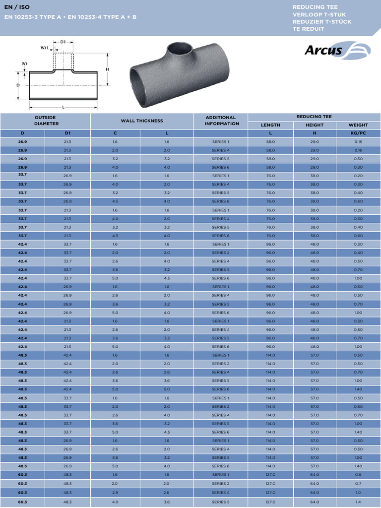 Reducing Tee en Product Info | PDF