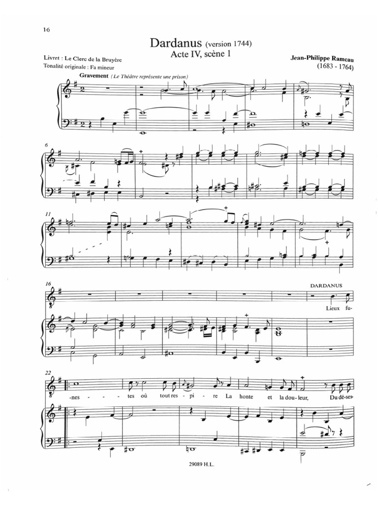 Dardanus - Rameau | PDF