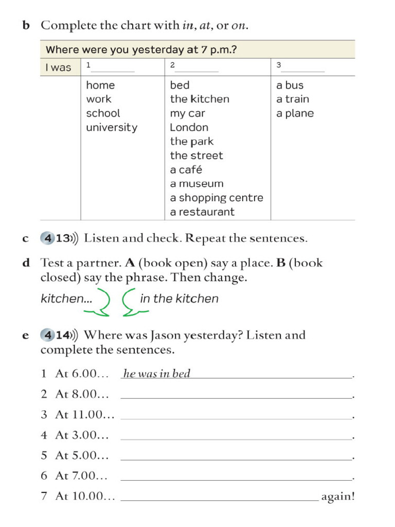 Prepositions In On At Pdf