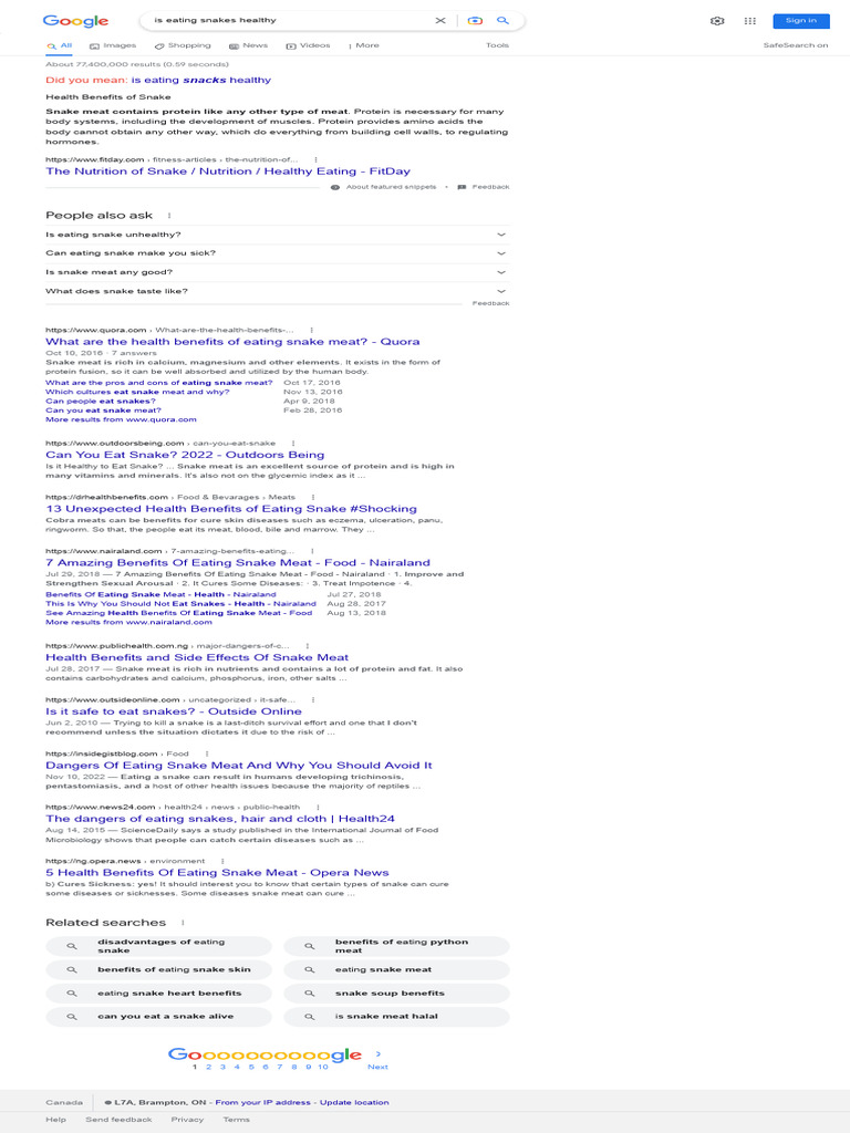 View of Is Eating Snakes Healthy? | PDF