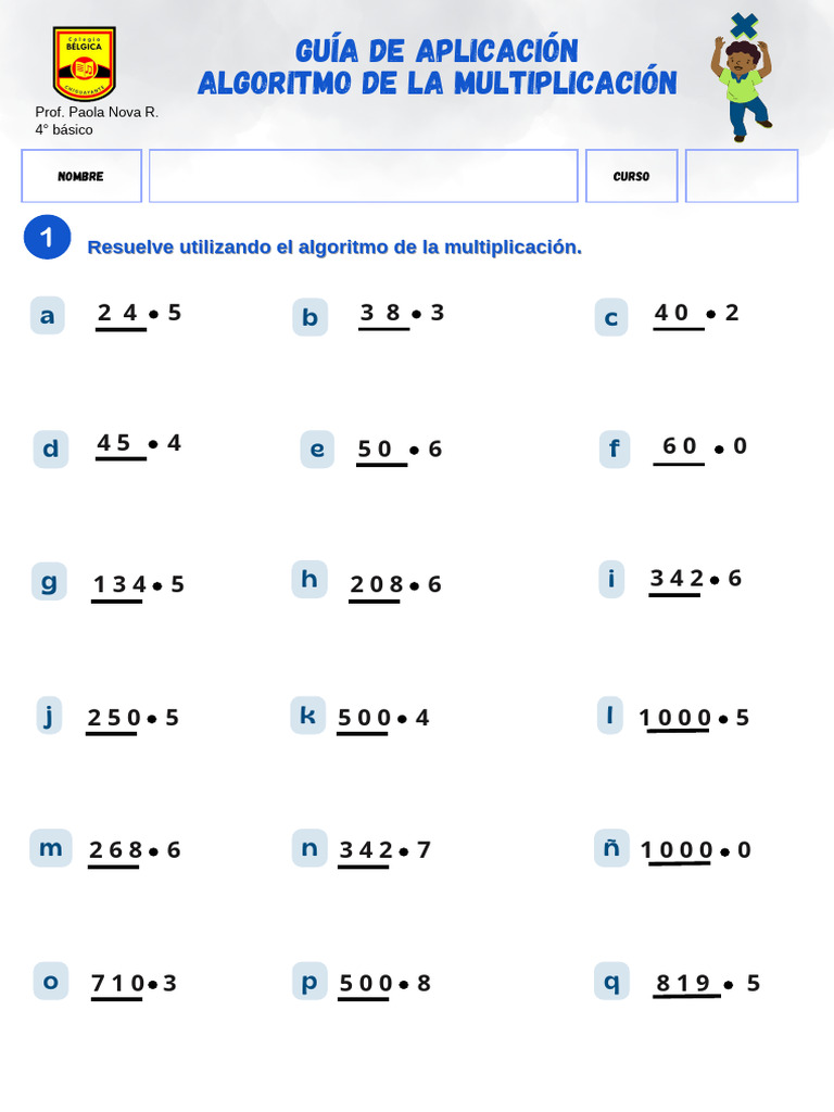 Multiplicaciones Algoritmo y Problemas | PDF