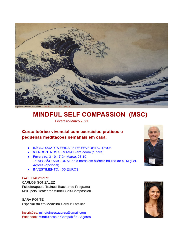 Mindfulness e Auto Compaixão Online (MSC) | PDF
