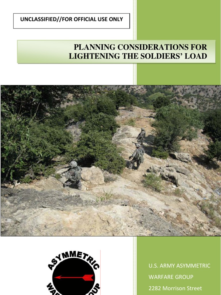 Soldier Load Management Guide | PDF | Reconnaissance | Military