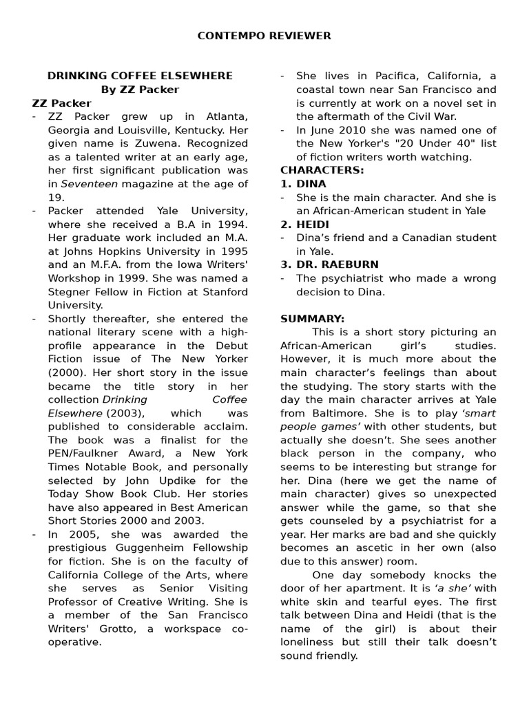 Contempo Reviewer PDF